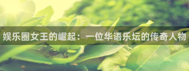 k8凯发体育3：娱乐圈女王的崛起：一位华语乐坛的传奇人物